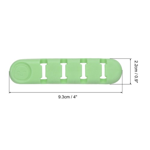 2Pcs Green Cable Clips Cord Organizer Cable Holder for Home(4 Slots) - Afbeelding 2 van 7