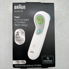 Braun Sensian 5 Forehead Thermometer Non-Contact PositionCheck White New