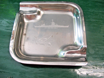 USS LONG BEACH CG (N) 9 ASHTRAY  BETHLEHEM  STEEL  SHIPBUILDING DIVISION
