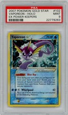 Vaporeon Gold Star #102/108 EX Power Keepers 2007 PSA 9 Mint Pokemon Holo on eBay