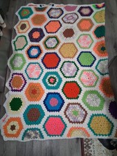 handmade crochet blanket afghan 59x82