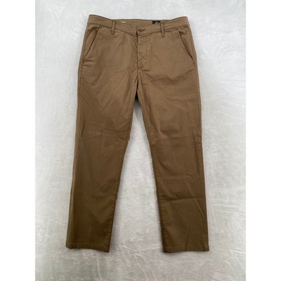 AG Adriano Goldschmied Marshall Slim Trouser Mens 36R Brown Chino Pants Cotton