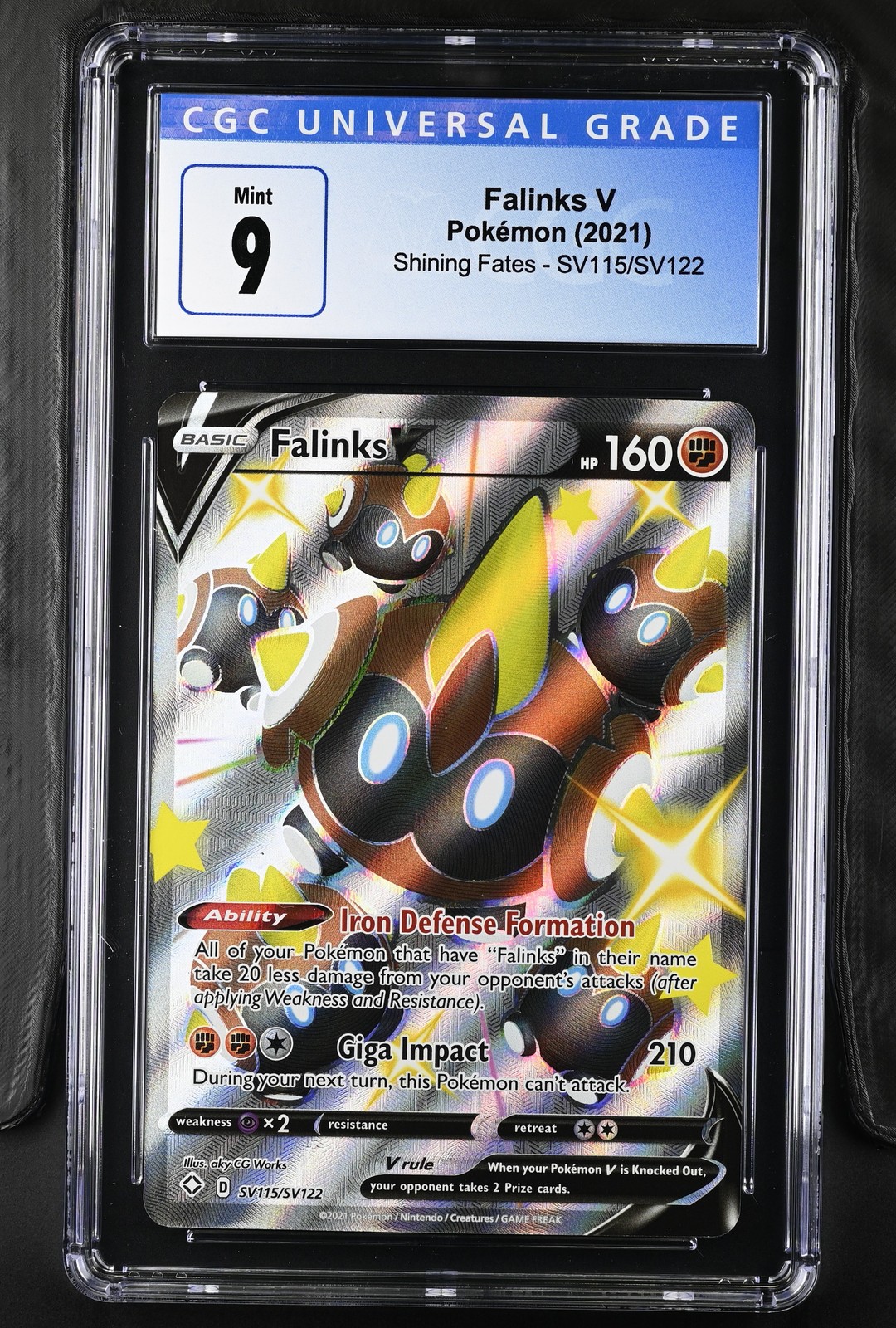 2021 Shining Fates #SV115/SV122 Falinks V CGC 9