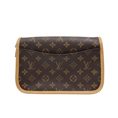 LOUIS VUITTON Diane Satchel Shoulder Bag Monogram Canvas Brown