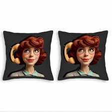 Set of 2 18x18in Throw Pillow Covers - Stylish Square Cushion Cases with Vibrant