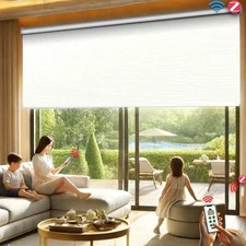 Window Blackout Roller Sun Shades 101" X 75" Lot of 2 XL Wide Manual Chain Op