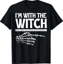 I'm with The Witch Funny Halloween Couple Costume Party Wear T-Shirt