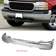 Chrome Steel Front Bumper For 1999-2002 Gmc Sierra 1500 2500 Hd 2000-2006 Yukon