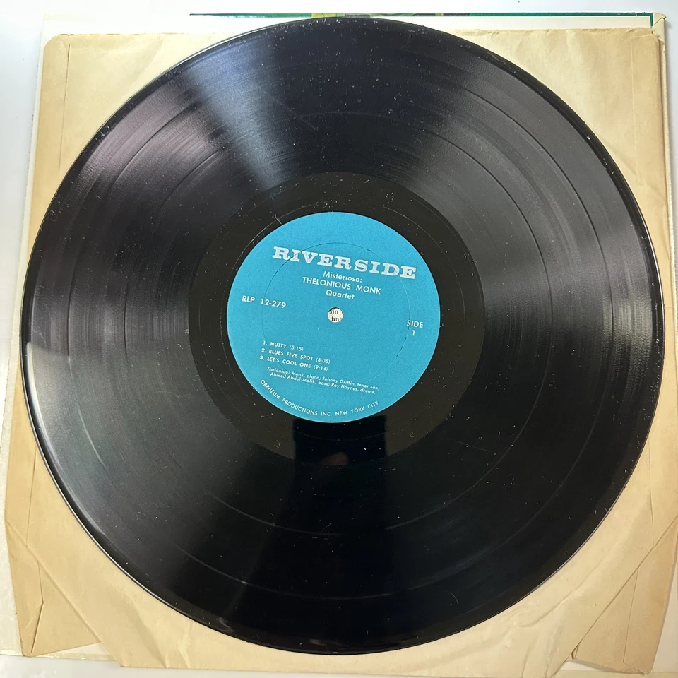 Misterioso Record Vinyl Thelonious Monk Riverside RLP 12-279 Mono Foto 4 de 4