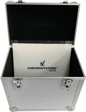 COS Silver Aluminum 12x12 Square Cardstock Paper Holder Storage Box - Small