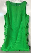 Women’s Green Trina Turk Arlette Sleeveless Side-Bow Mini Dress Size 10 NWT