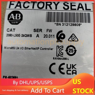 2080L50E24QWB Allen-Bradley 2080-L50E-24QWB Micro850 24 I/O EtherNet Controller