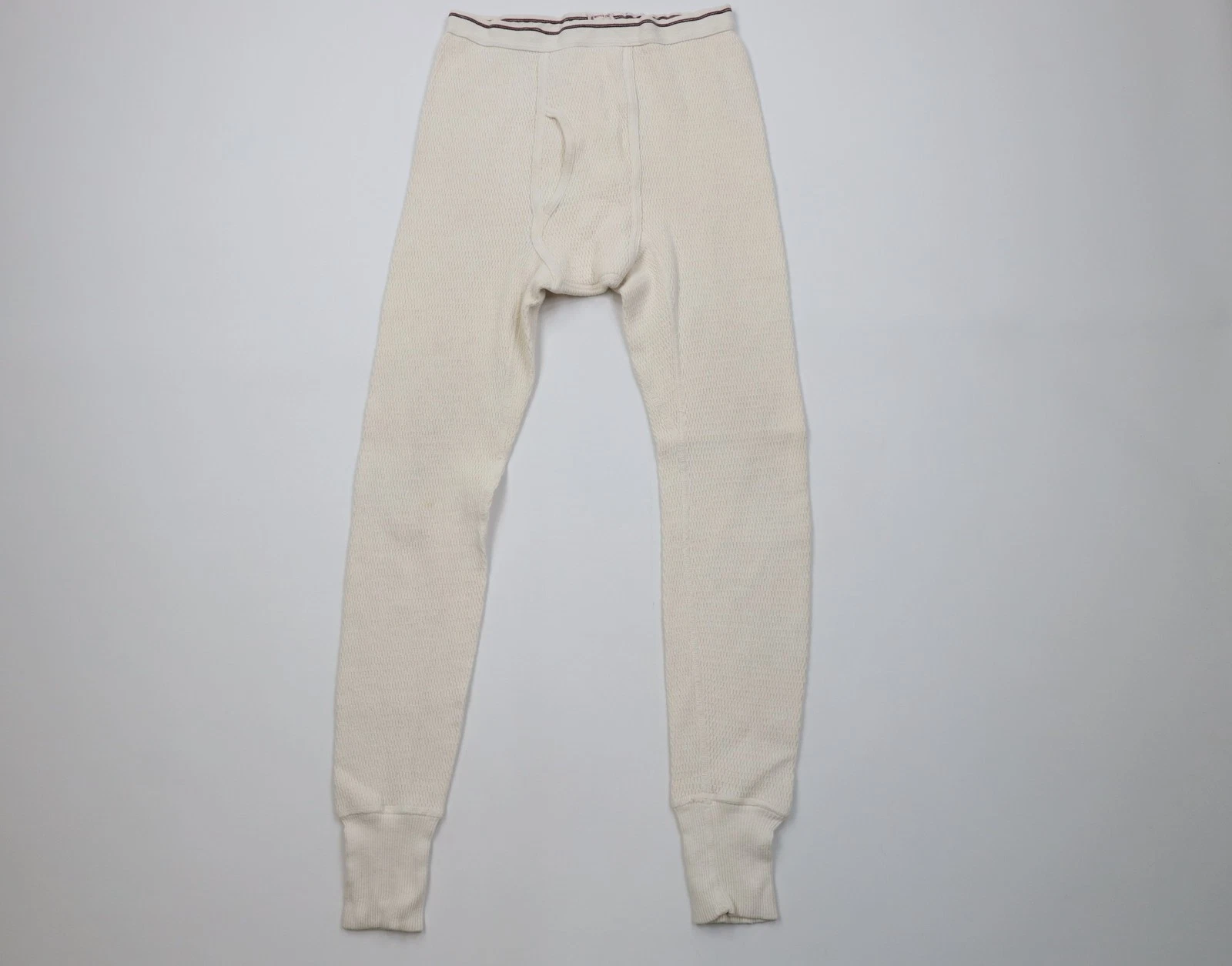 Vintage 50s Penneys Mens Medium Faded Base Layer Thermal Waffle Knit Pants USA