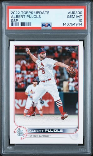 2022 TOPPS UPDATE SSP #US300 ALBERT PUJOLS PSA 10