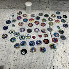 Vintage Pogs Lot Of 55 With Tube    