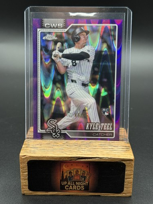 #ad 2026 Topps Chrome Kyle Teel #201 Purple RayWave Refactor 75 RC $24.99