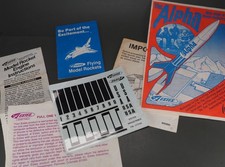 Cox / Estes Model Rocket / Modellrakete ALPHA manuale, adesivi ecc.