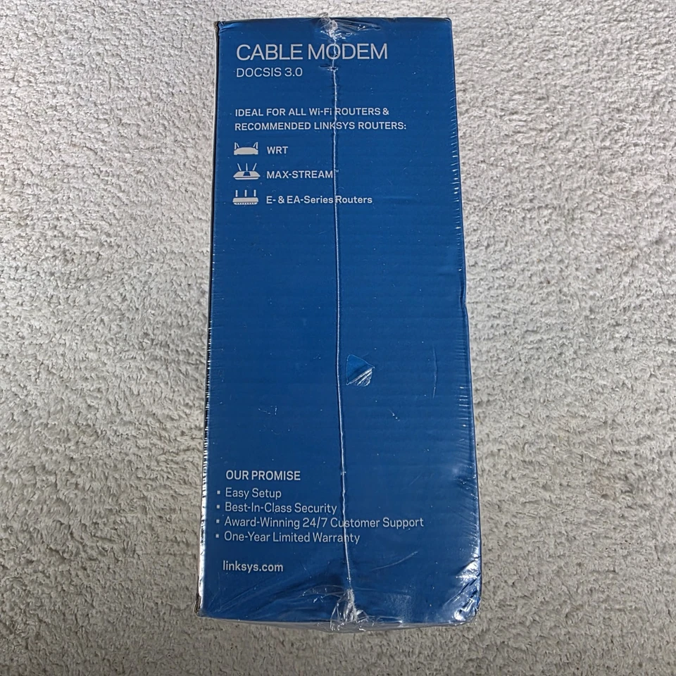 LINKSYS CM3024 High Speed DOCSIS 3.0 24x8 Cable Modem With Power Cable - Image 4 of 4