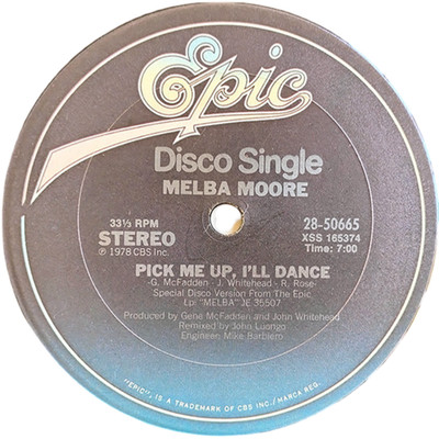 Melba Moore - 'Pick Me Up, I'll Dance' 12''