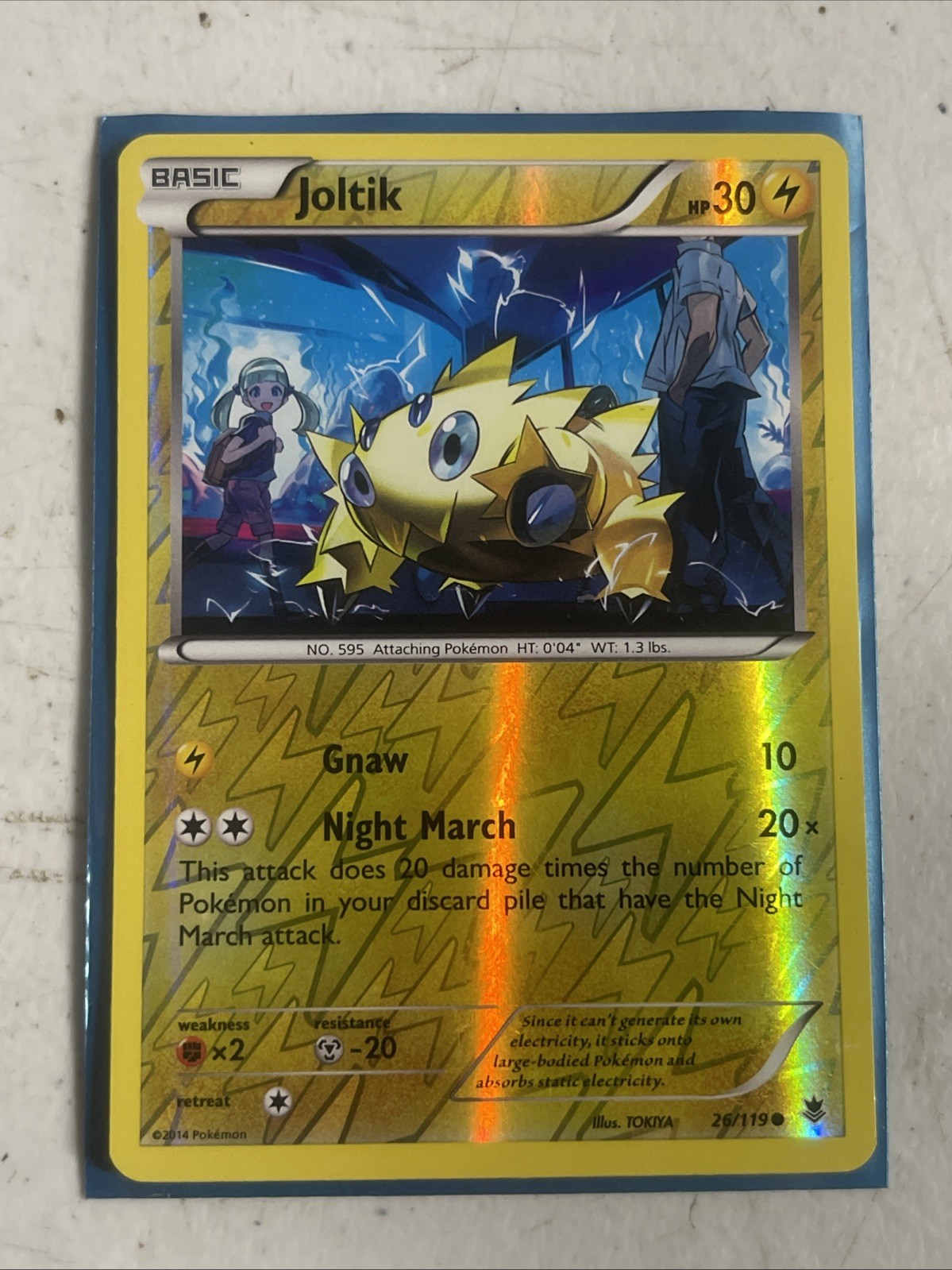 Pokemon TCG Card 2014 XY Phantom Forces - Joltik 26/119 Reverse Holo