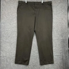 Dockers Pants Mens 46x34 Brown Chino Dress Casual Straight Leg Flat Front Cotton