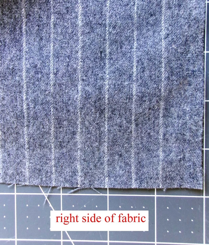 Antique WOOL FABRIC 1.5 yd Remnant Pinstripe Grey Vintage Forstmann Woolens - Image 3 of 4