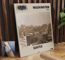 Usa Seattle Washington CANVAS WALL ART 24x30 in
