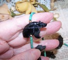 FOR PARTS - Native American Zuni Turquoise Heishe Obsidian Bear Fetish Necklace — photo 9