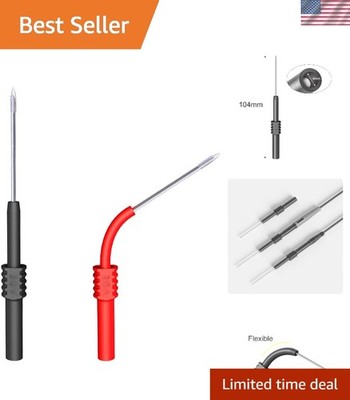 Lightweight 2PCS Bendable Back Probe Pins - Perfect for DIY Electrical Repairs