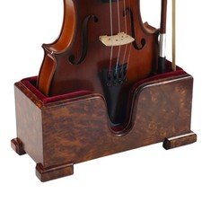 YWYLL Violin and Bow Holder Stand, Wooden Violin Holder Floor Display with Ve...