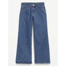 Old Navy Girls High-Rise Super Baggy Wide Leg Jeans Blue Denim Size 6