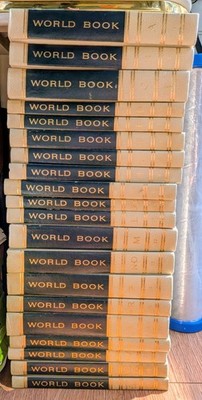 Vtg World Book Encyclopedia 1960 Complete 20 Volume Set A-Z Index Hardcover