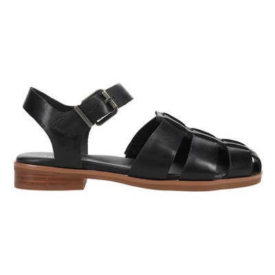 Easy Spirit Gretty Ankle Strap Fisherman  Womens Black Casual Sandals E-GRETTY-0