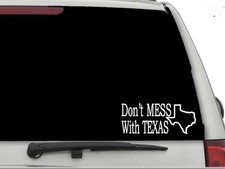 DON'T MESS WITH TEXAS 2 Sticker Decal FREE SHIPPING Car Truck CW4011