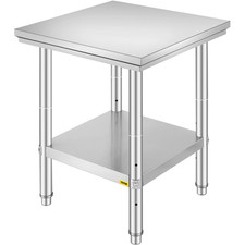 Stainless Steel Work Table 24 x 24 x 32 inch Commercial Kitchen Prep & Work Tabl
