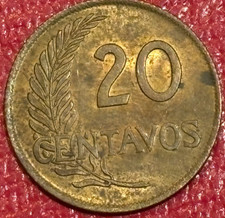 Jeton De Nécessité Pérou / Arequipa - 20 Centavos En Laiton - Vers 1890 - Très Rare