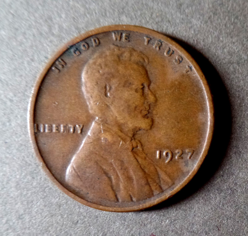 Antique 1927 LIBERTY IN GOD WE TRUST "LINCOLN" ONE CENT Penny