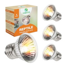 Long-Lasting 25w Reptile Light Bulbs - 4-Piece Set for Optimal Pet Care