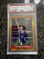 Steve Nash 2006-07 Bowman Chrome Gold Refractor #/50 PSA 7