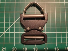 AustriAlpin 1.75" 45mm D-Ring Cobra Buckle Black Standard Clips