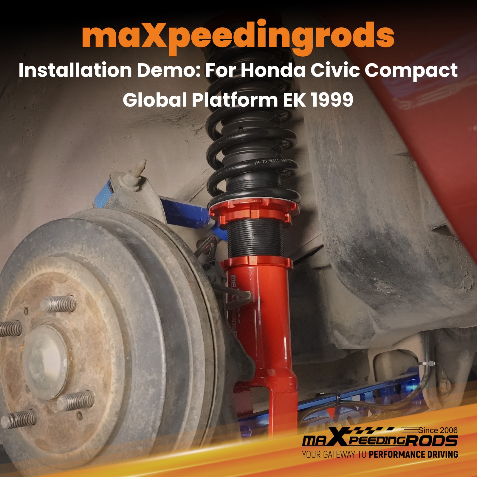 MaXpeedingrods 혼다 시빅 EK/EJ/EM 96-00용 24방향 코일오버 서스펜션 키트 2