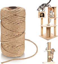 6mm Jute Rope, 164 Feet/50 m Jute Twine, Natural Hemp Rope, Heavy DutyJute Sisal