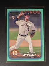 Forrest Whitley Aqua Rookie RC 2024 Topps Update Series Card US61 Houston Astros