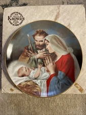 Edwin M Knowles “A Child is born” No 3155 A Christmas Vintage