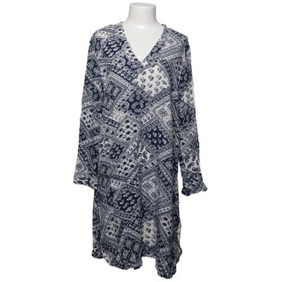 Ally Bell, Kleid, Größe: L, Blau/Weiß, Viskose, Paisley, Damen #ZKx