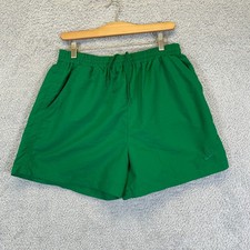 Vintage Nike Men's Soccer Shorts XL Green Drawstring Activewear 90's Tag Swoosh