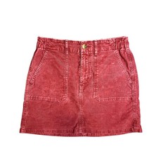 American Eagle Corduroy Mini Skirt Size 2 Burgandy Pink Super Stretch