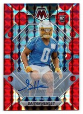 2023 Panini Mosaic DAIYAN HENLEY #304 Red Mosaic Prizm Auto RC /199-Chargers