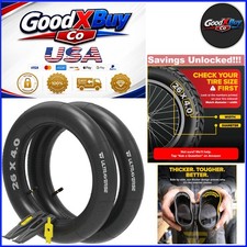 2 Pack 26 Inch x 4.0 Inner Tubes for Fat Bikes E-Bikes with Schrader Valve