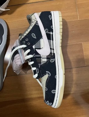 Nike Dunk Low Men s Black/White Paisley Low Top Lace-Up Sneakers
